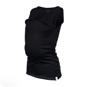 LaLaBu Top Womens Small Black Soothe Baby Wearing Post Partum Minimalist Stretch